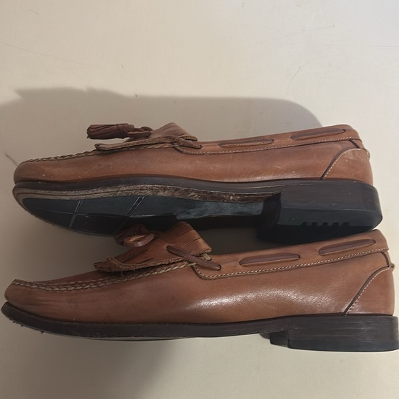 Brown Leather Tassel Loafers - Picture 6 of 10